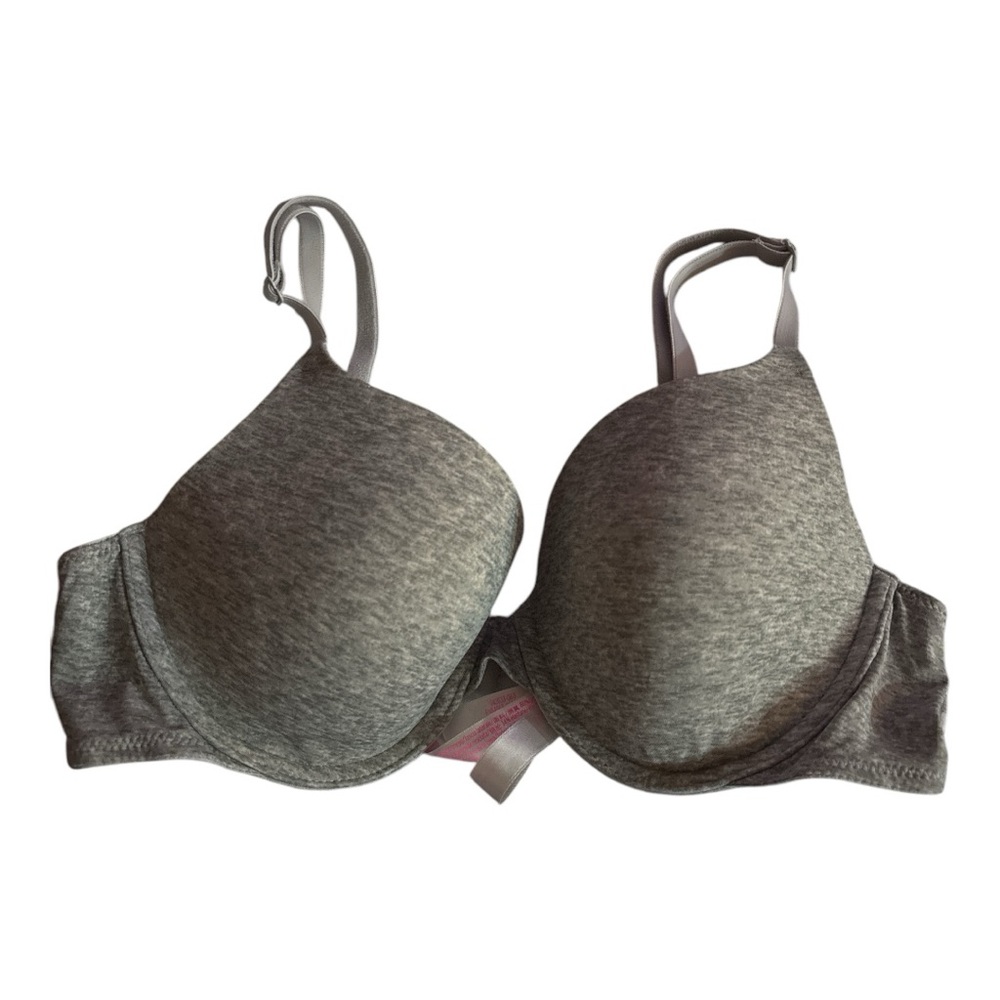 PINK Victoria's Secret Gray T-Shirt Bra with Underwire Support